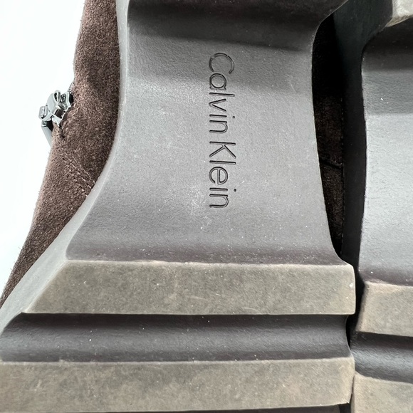 Calvin Klein Brown Suede Booties - Picture 7 of 10